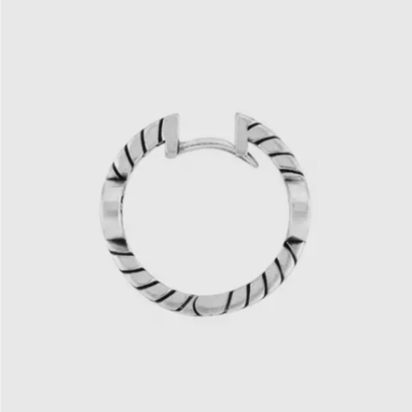 Gucci 925 Sterling Silver Huggie Hoop Earrings - Picture 6 of 9